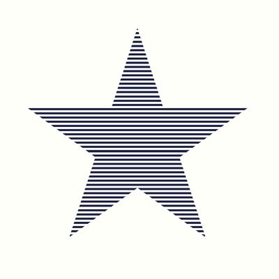 Dutch Wallcoverings Joy - Sterren - Wit/Blauw