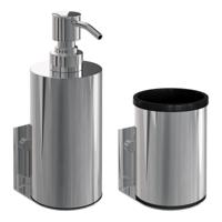 Zeepdispenser en Beker BRAUER Model A Incl. Wand Ophanging en Magnetisch opzetvlak Chroom - thumbnail