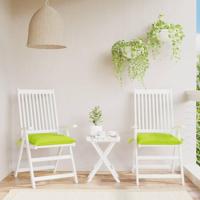 VidaXL Stoelkussens 2 st 40x40x7 cm oxford stof heldergroen - thumbnail