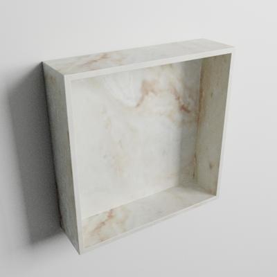 MONDIAZ EASY Nis 29,5x29,5cm in solid surface kleur Frappe. 1 vak geschikt voor in- of opbouw MONDIAZ EASY Nis 29,5x29,5cm in solid surface kleur Frappe. 1 vak geschikt voor in- of opbouw