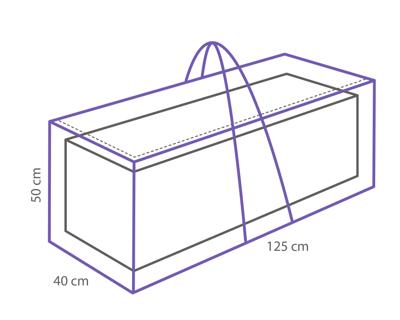 Outdoor Covers Kussentas 125x40x50cm antraciet