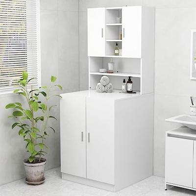 Wasmachinekast 70,5x25,5x90 cm wit