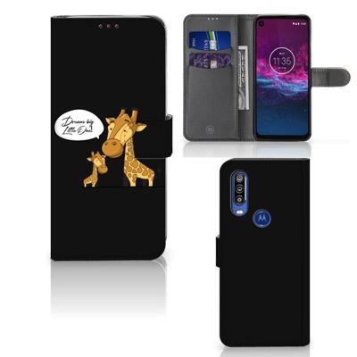 Motorola One Action Leuk Hoesje Giraffe Motorola One Action Leuk Hoesje Giraffe