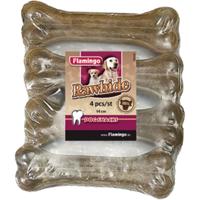 Hondensnack Rawhide Been 14 cm 4 stuks 220 gr - 4 stuks x 14 cm Flamingo Naturel - thumbnail