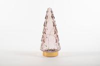 Tree Glass 10,5 x 24,5 cm Pink With Golden Base 10Led 3 x aa Anna's Collection - Annas collection - thumbnail
