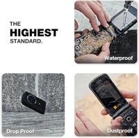 AGM Mobile M8 Flip Clamshell telefoon Zwart - thumbnail