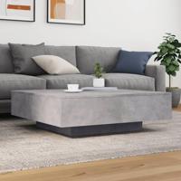 Salontafel 100x100x31 cm bewerkt hout betongrijs - thumbnail