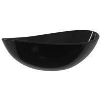 VidaXL Wasbak 54,5x35x15,5 cm gehard glas zwart - thumbnail