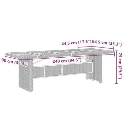 9-delige Tuinset poly rattan zwart - thumbnail