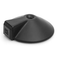 DX Deurstop vloermodel met zijbuffer Ø85x26mm - zwart - thumbnail