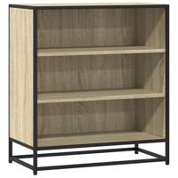 Dressoir 68x35x76 cm bewerkt hout en metaal sonoma eikenkleur - thumbnail