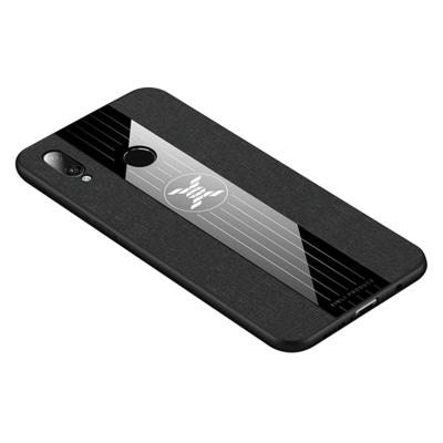 Voor Huawei P20 Lite XINLI stiksels doek Textue schokbestendige TPU beschermhoes (zwart)