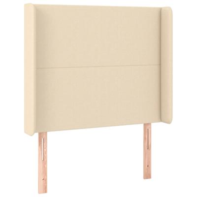 Hoofdbord LED 83x16x78/88 cm stof crèmekleurig - thumbnail