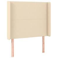 Hoofdbord LED 93x16x78/88 cm stof crèmekleurig - thumbnail