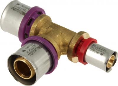 Bonfix Perskoppeling - 3x Alu-pers - T-koppeling - verlopend - 26 x 26 x 16mm
