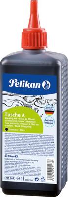 Pelikan Oost-Indische inkt, zwart, fles met gietstop van 1 l