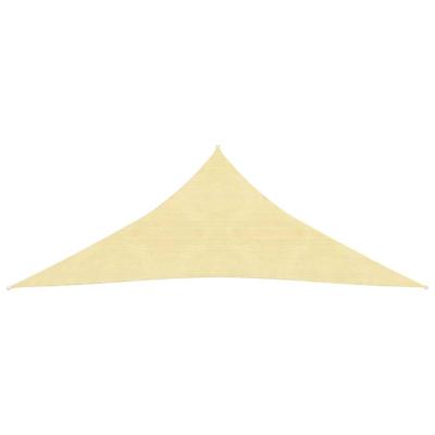 Zonnescherm HDPE driehoekig 5x5x5 m beige