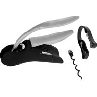 Luxe Kurkentrekker met foliesnijder zwart - thumbnail