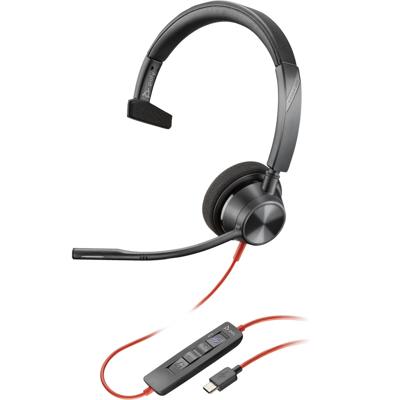 HP Poly Blackwire C3310-M On Ear headset Kabel Mono Zwart Ruisonderdrukking (microfoon), Noise Cancelling Headset, Volumeregeling, Microfoon uitschakelbaar