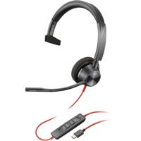 HP Poly Blackwire C3310-M On Ear headset Kabel Mono Zwart Ruisonderdrukking (microfoon), Noise Cancelling Headset, Volumeregeling, Microfoon uitschakelbaar - thumbnail