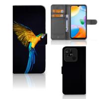 Xiaomi Redmi 10C | Telefoonhoesje | Met pasjeshouder | Papegaai - thumbnail