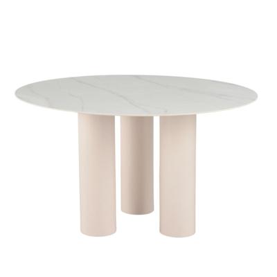 Giga Meubel - Eettafel Rond Keramisch Wit 130cm - Wout
