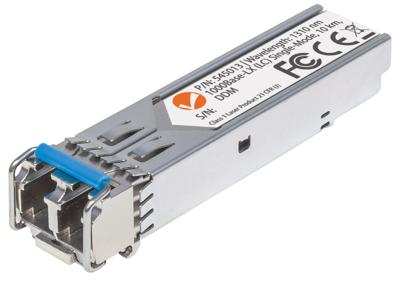 Intellinet 545013 Gigabit SFP Mini-GBIC transceiver voor LWL-kabels (1000Base-LX (LC) singlemode-poort 10 km)