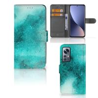 Hoesje Xiaomi 12 | 12X Painting Blue | Portemonnee hoesje - thumbnail