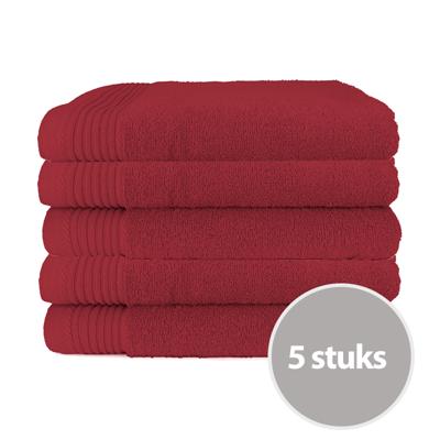 The One Badhanddoek Deluxe 70x140 550 gram Burgundy (5 stuks)