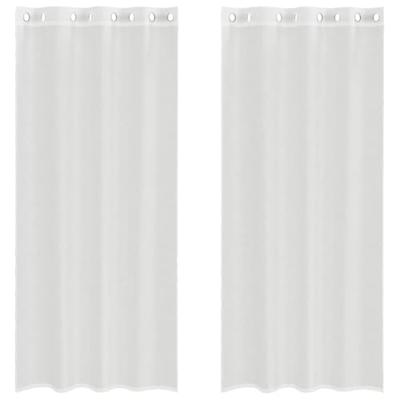 VidaXL Gordijnen voile met doorvoertules 2 st wit VidaXL Gordijnen voile met doorvoertules 2 st wit