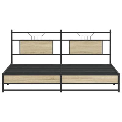 Bedframe zonder matras hout sonoma eikenkleurig 160x200 cm
