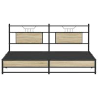 Bedframe zonder matras hout sonoma eikenkleurig 160x200 cm - thumbnail