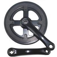 Lasco crankset 32t 140mm dubbele beschermrand zwart - thumbnail