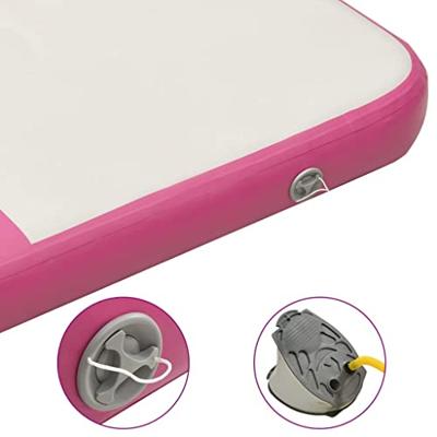 VidaXL Gymnastiekmat met pomp opblaasbaar 200x200x10 cm pvc roze