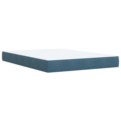 Boxspring met matras fluweel blauw 140x200 cm - thumbnail