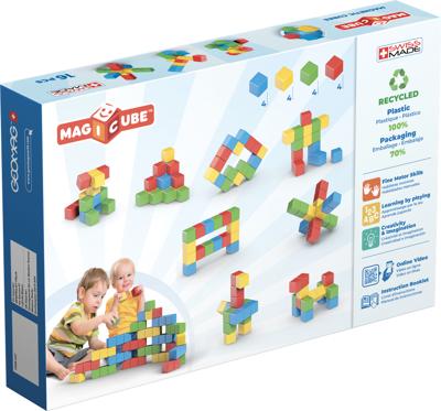 Magnetische blokken - GEOMAG - Creatieve set - 16 stuks - Educatief - Gerecycled plastic - Vanaf 12 maanden