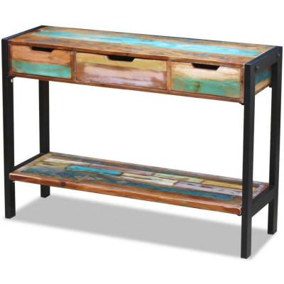 Dressoir 3 lades massief gerecycled hout