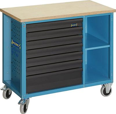 HAZET Werkbank - rijdend - Assistent 177W - enkel 177W-7 - L x B x H: 1040 mm x 520 mm x 934 mm - Laden, ondiep: 6 x 79 x 527 x 348 mm - Laden, diep:
