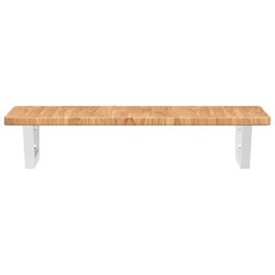 Badkamer wandschap staal en massief eikenhout