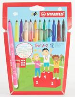Stabilo trio a-z viltstift, 12st. - thumbnail