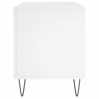 Platenkast 100x38x48 cm bewerkt hout wit - thumbnail