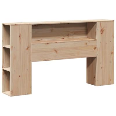 Bed met boekenkast zonder matras massief grenenhout 140x190 cm - thumbnail