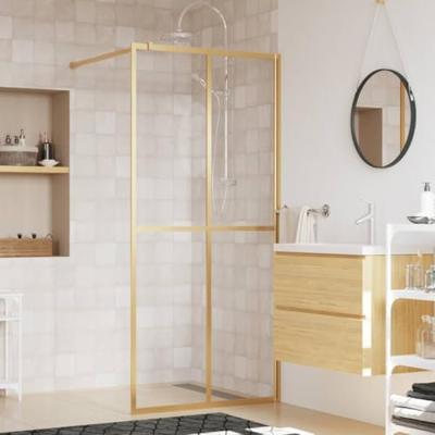 Inloopdouchewand transparant 80x195 cm ESG-glas goudkleurig