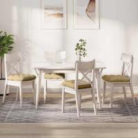 VidaXL Zitkussens 4 pcs grijs groen 40 x 40 cm katoen stof - thumbnail