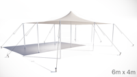 Kit stretchtent 6x4 no wall wit feesttent Nomadik Stretch - Nomadik stretch - thumbnail