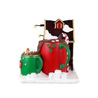 Lemax hot chocolate spa verlicht kersthuisje Santa&apos;s Wonderland 2023 - thumbnail