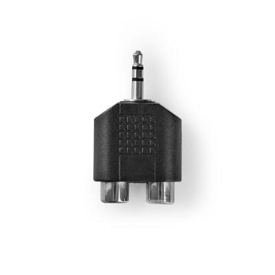 Stereo-Audioadapter | 3,5 mm Male - 2x RCA Female | Zwart