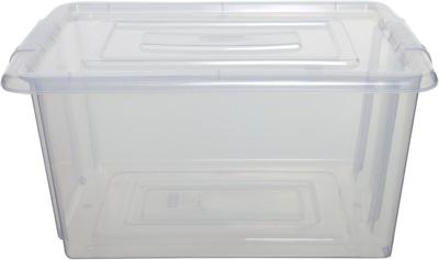 Whitefurze Stack & Store Small opbergdoos 14 liter zonder deksel, transparant