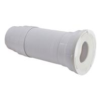 Riko flexibele uittrekbare closetaansluitstuk 110 mm lengte 300-650 mm wit - thumbnail