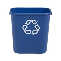 Rubbermaid recylagebak, zonder zijbakjes, 26,6 liter, blauw - thumbnail